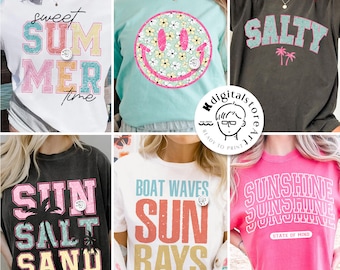 Boat Waves Sun Ray Lake Days, Summer Bundle Png, Retro Summer Girl Png, Summer Beach Png Shirt, Salty Png, Sun Salt Sand, Sweet Summer Time