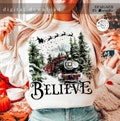 Believe North Pole Train Png, Christmas Train To North Pole, Christmas Design Gift For Her Christmas Sublimation Design Png Download Digital