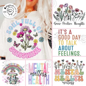 Geestelijke gezondheid bundel, bundel png, geestelijke gezondheid png ontwerp, vintage shirt png, motivatie zeggen png sublimatie downloaden, bundel shirt