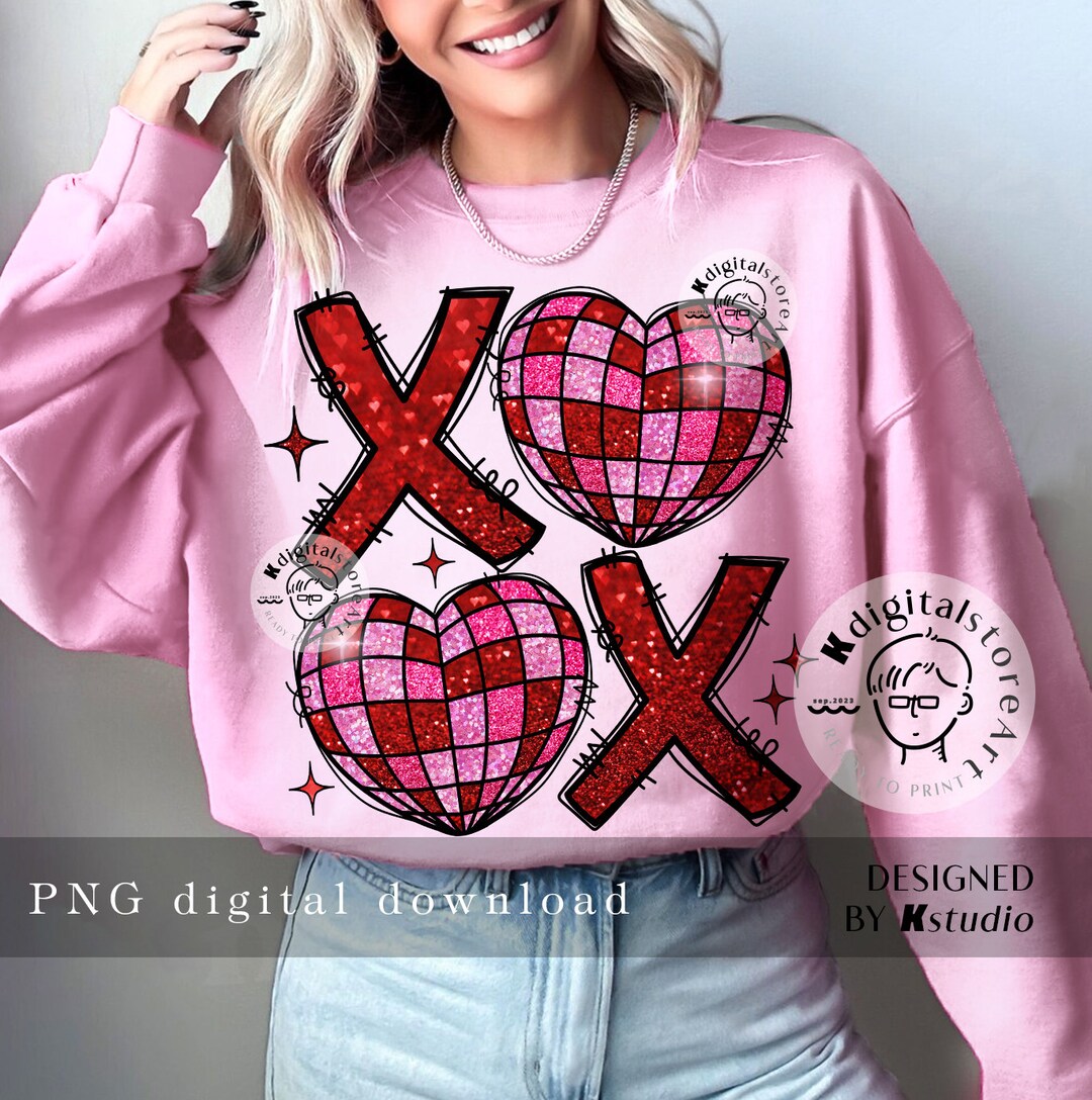 Sparkle Valentine Heart Xoxo Png, Valentine Xoxo Png, Valentine PNG ...
