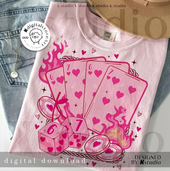 Playing Cards Valentine 67 Png, Preppy 67 Six Seven Valentine Png, Cherry Valentine Png, 67 Valentine Png, Valentine Heart Png, Cute Card