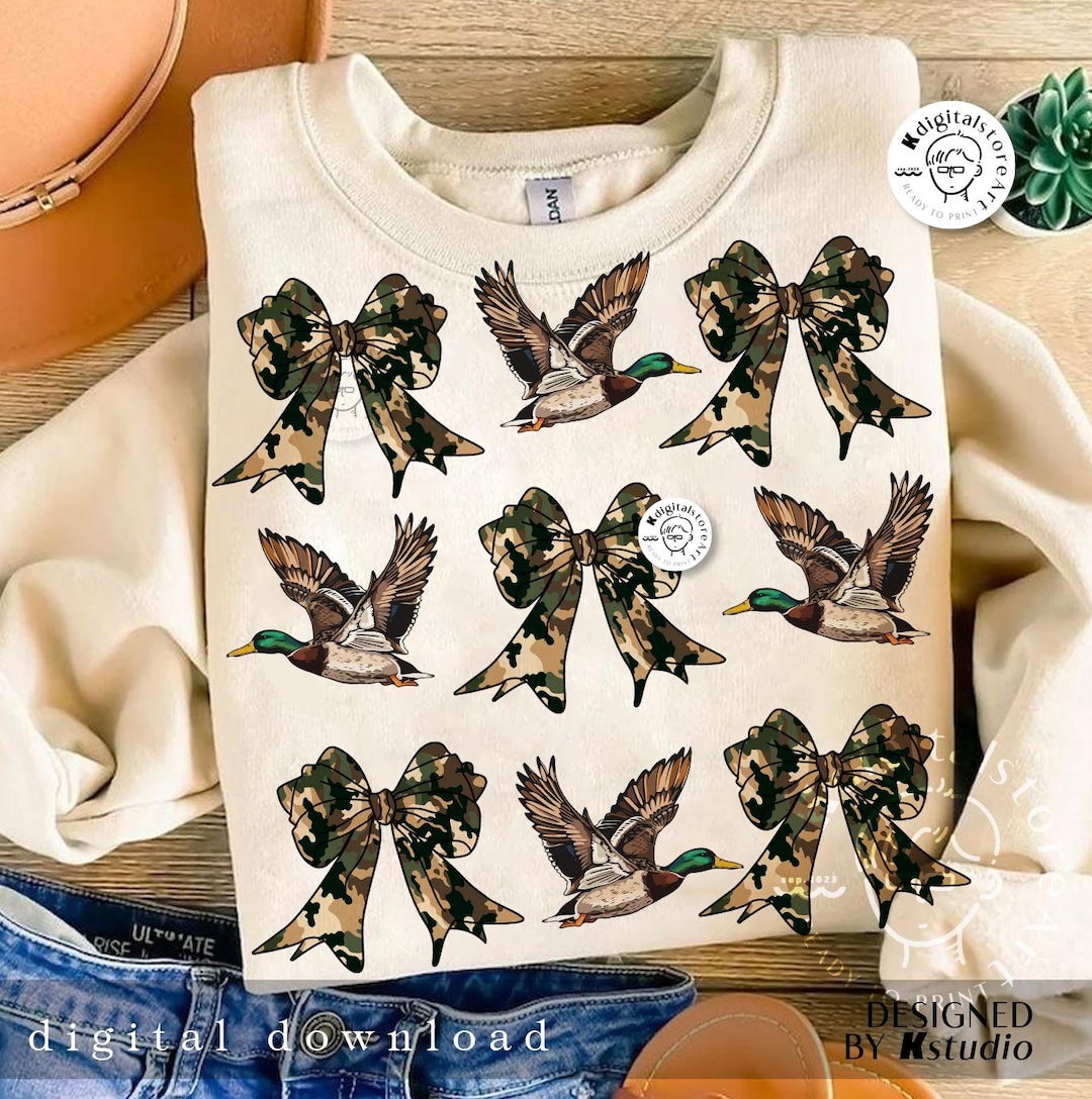 Retro Hunting Wife Bow Png Vintage Duck Hunting Design Png