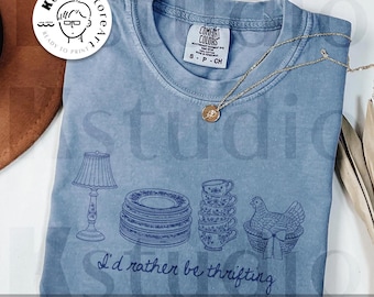 I'd Rather Be Thrifting Png, Grandma Core Kitchen Png, Hen In Nest Png, Retro Thrifted Gift Png, Cottagecore Png, Trendy Homestead Mama Png