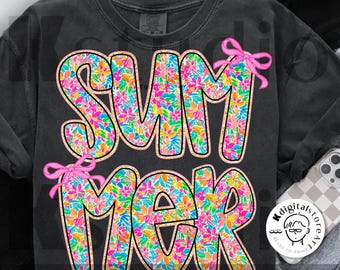 Lazo floral de verano (Png), lazo de verano coqueto (Png), camiseta de mamá de verano (Png), diseño de camiseta de verano, diseño de camiseta retro, sublimación de verano