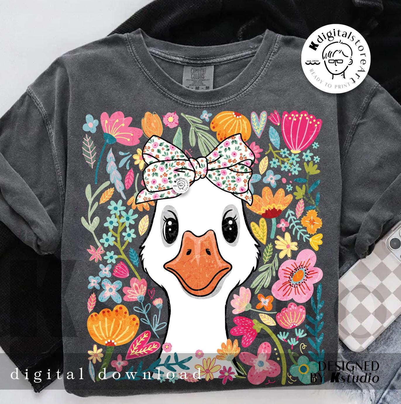 Boho Floral Mama Goose Png, Mothers Day Goose, Mama Goose Png, Coquette Goose Png, Summer, Mothers Day Goose Mama Shirt Design Download