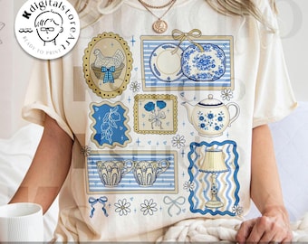 Vintage Grandma Kitchen Png, Thrift Png, Retro Thrifted Png, Cottage Core Kitchen Icons Png, Cozy 90s Teacup Png, Trendy Homestead Mama Png