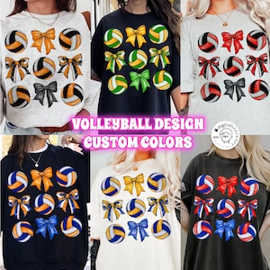 Coquette Bow Volleyball Png, Custom Color Volleyball Bow, Game Day Volleyball Png, Volleyball Bow Png, Volleyball Shirt Sublimation Design