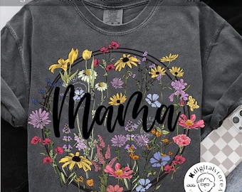 Retro Wildflower Mama Png, Mothers Day Png, Mama Png, Gift For Her, Vintage Mom Png Design, Coquette Bow Png, Mama Design, Mom Sublimation