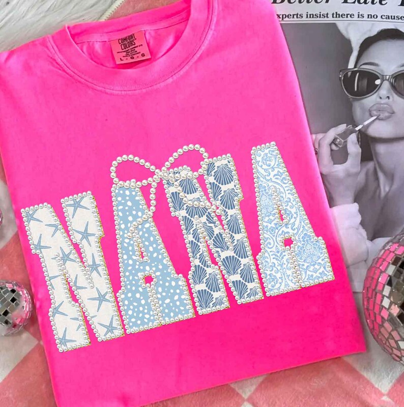 Paquete de abuela de verano (PNG), Gigi Nana Mimi Yaya personalizada (PNG), Estrella de mar con concha náutica (PNG), Día de la Madre (PNG), Abuela de verano a la moda (PNG) imagen 4