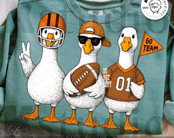 Funny Silly Goose Football Png, Fall Football Game Day Goose, Retro American Football Goose, Goose Football Png, Funny Game Day Ducks