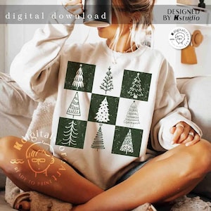 Checkered Christmas Tree Svg Png, Checkered Christmas, Christmas Svg Png, Christmas Shirt Design Sublimation, Christmas Svg Design Digital