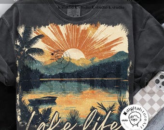 Retro Lake Day Png, Summer Vibes Png, Summer Beach Png Shirt, Salty Summer Shirt Design, Retro Lake Bum Shirt Design, Summer Vacation Png