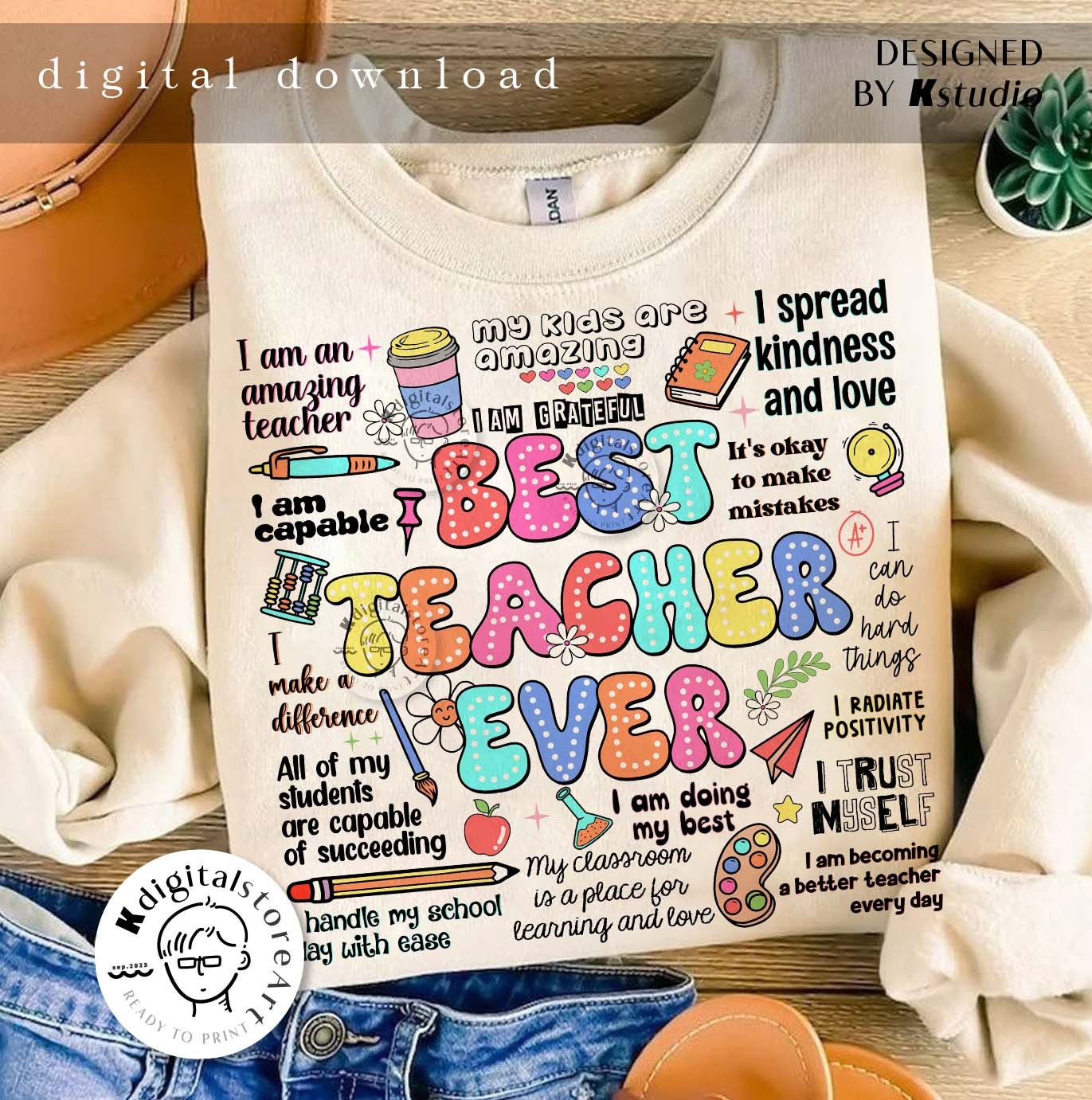 Bester Lehrer aller Zeiten, Schulanfang-Lehrer-Design, Lehrer-Shirt-Design, Schulanfang, Ersttagsschule Png-Sublimation, Schulanfang