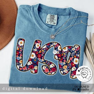Flower USA, America 1776 Png, 4th Of July Png Digital Download, USA Flag, American Independence Day 1776, American Flag Png Shirt Design