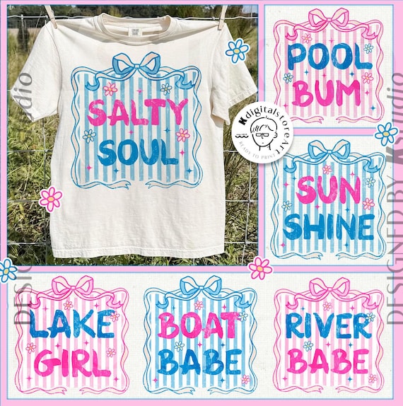 Stripe Summer Water Png Bundle, Pool Bum Png, Sun Shine Png, Boat Babe Png, River Babe Png, Lake Girl Png, Summer Vacation Png, Beach Life