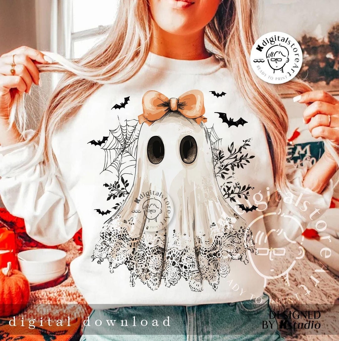 Cute Lace Ghost Png, Boo in Boojee, Halloween Boo Lace Bow Png ...