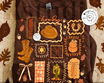 Fall Howdy Cowgirl Boots Png, Autumn Sunflower Cowgirl Png, Cowboy Western Autumn Boots, Wild Fall Png, Cowgirl Autumn Fall Sublimation