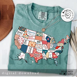 Retro Preppy 4. Juli Bibel, USA Karte Png, Sie sind Bibel 4. Juli Png Digital, USA Flagge, American Girl Shirt, American 1776 Shirt Design