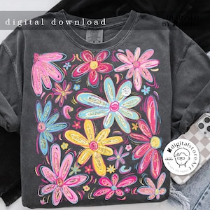 Floral Mental Health Png Design, Motivation Saying Png, Floral Girly Design Png, Aesthetic Art, Vintage Shirt Sublimation Digital Download