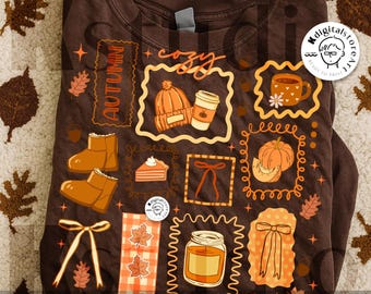 Girly Fall Png, Cozy Season Png, Preppy Fall Pumpkin Png, Lace Fall Cozy Season Bow PNG, Fall Shirt Png, Autumn Png, Fall Sublimation Design
