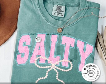 Coquette Pearl Row Summer Shirt PNG, Salty Vibes (digital nedladdning)