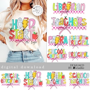 Back To School Bundle Png, Teacher Design Png, Back To School Design, Head Start, Math Teacher, First Day School Png, Bundle Png Sublimation