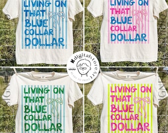 Blue Collar Dollar Png, Preppy Western Png, Funny Country Shirt Design, Patriotic Western Coquette Png, Working Class Png, Cowboy Boots Png