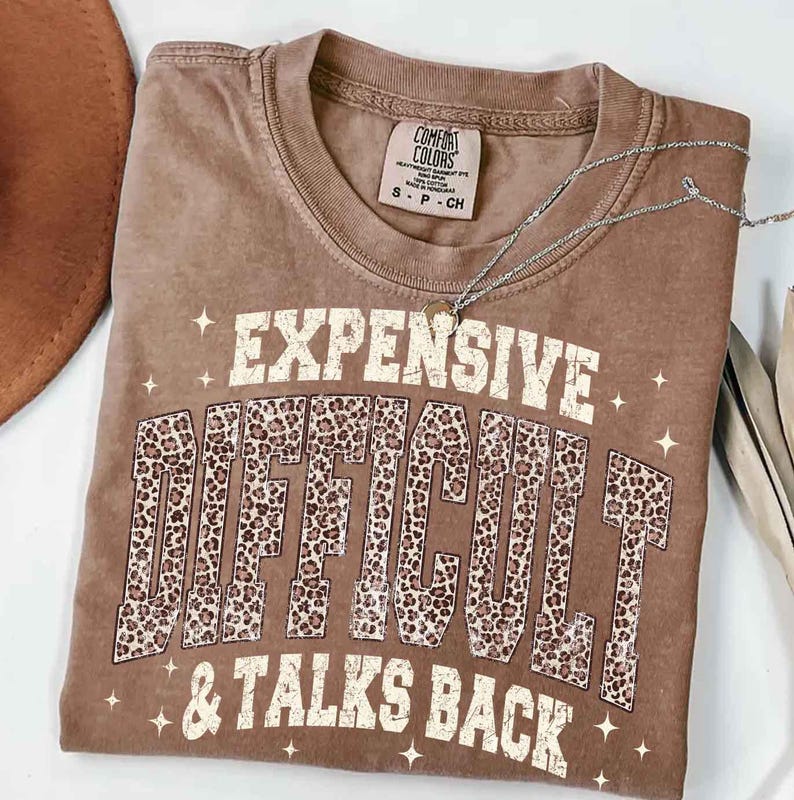 Leopard Expensive Difficult & Talks Back Png, Funny Mom Sarcastic Mama Png, Mother's Day Png, Retro Mom Png, Trendy Gold Glitter Western Png image 7