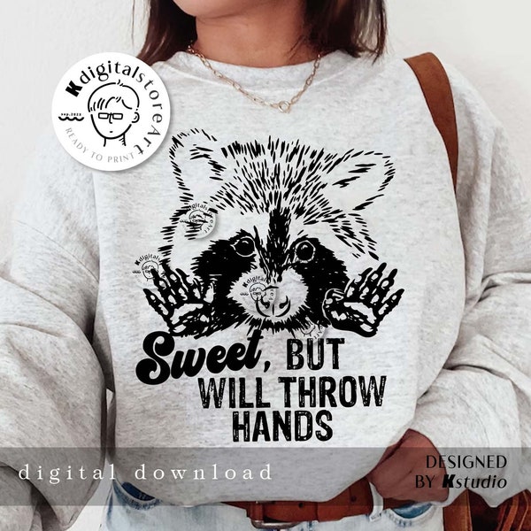 Racoon Throw Hands Shirt Etsy
