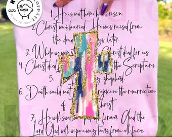 Jesus Cross Easter Bible Verse Png, He Is Risen Png, Easter Bible Verse, Easter Shirt Png, Easter  Design, Happy Easter Png Sublimation