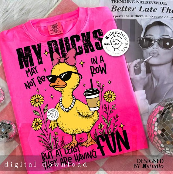 My Ducks Not In A Row Png, Funny Goose Duck PNG, Sarcasm Design, Snarky Goose Png, Self Care, Duck Goose, Antisocial Anxiety Design Download