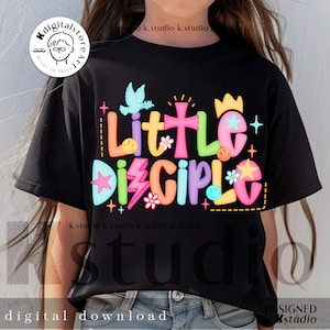 Discípulozinho Neon PNG, Design da Bíblia, Espírito de Jesus Religioso PNG, Criança Cristã Menina Bebê PNG, Letra Neon PNG, Download de Design da Bíblia