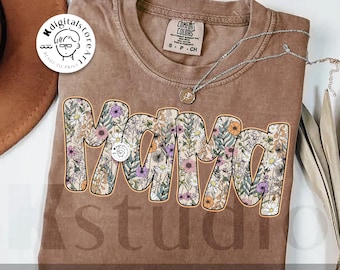 Retro Wildflower Mama Png, Mothers Day Png, Mama Png, Flower Mom Png Design, Vintage Coquette Bow Png, Mama Design, Mom Sublimation Design
