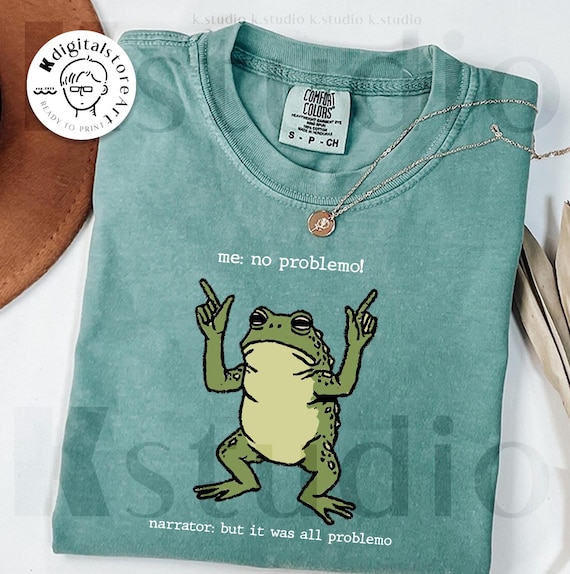 Funny Frog Png, No Problemo Frog Png, Frog Sarcastic Png, Cottagecore Png, Goblincore Png, Frog Meme Png, Frog Humor Png, Trendy Doodle Png