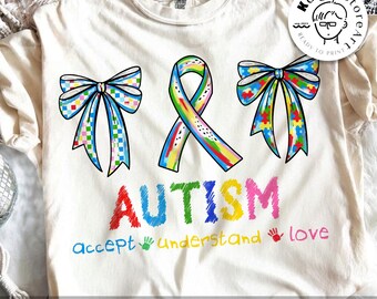 Conciencia del autismo preppy (Png), Aceptar, comprender, amar (Png), Autismo coqueto (Png), Cinta del autismo (Png), Mamá con autismo (Png), Rompecabezas de autismo de moda (Png)