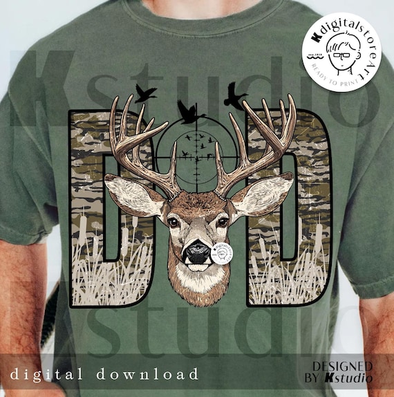 Deer Hunting Camo Dad Smile Png, Vintage Deer Hunting Design, Fathers Day Png Sublimation, Deer Hunter Sublimation,Camo Deer Daddy Png Shirt