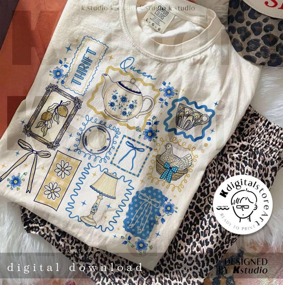 Coquette Thrift Queen Png, Thrift Aesthetic Png, Vintage Shopping Lover, Trendy Girly Png, Granny Era Png, Boutique Png, Homstead Mama Png