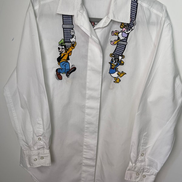 Mickey and Minnie | vintage blouse | Suspenders | Donald Duck and Daisy