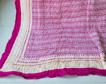 Indian Block Print Quilt, Jaipuri Reversible Razai Cotton Voile Handmade Floral Quilt, Jaipuri razai Comforter Bedspread Throw Blanket
