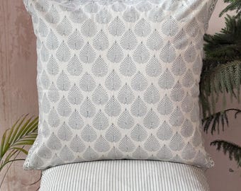Jaipur Block Printed Cushion Cover Set (24x24" Inches), Decorative Pillow Cover, Indian Cotton Pillowcase
