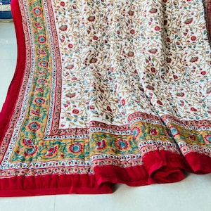 Indian Block Print Quilts/Jaipuri Razai/Indian Reversible quilt/Soft Quilt/Handmade Print Quilt /Jaipuri Famous Quilt/Queen size Quilt
