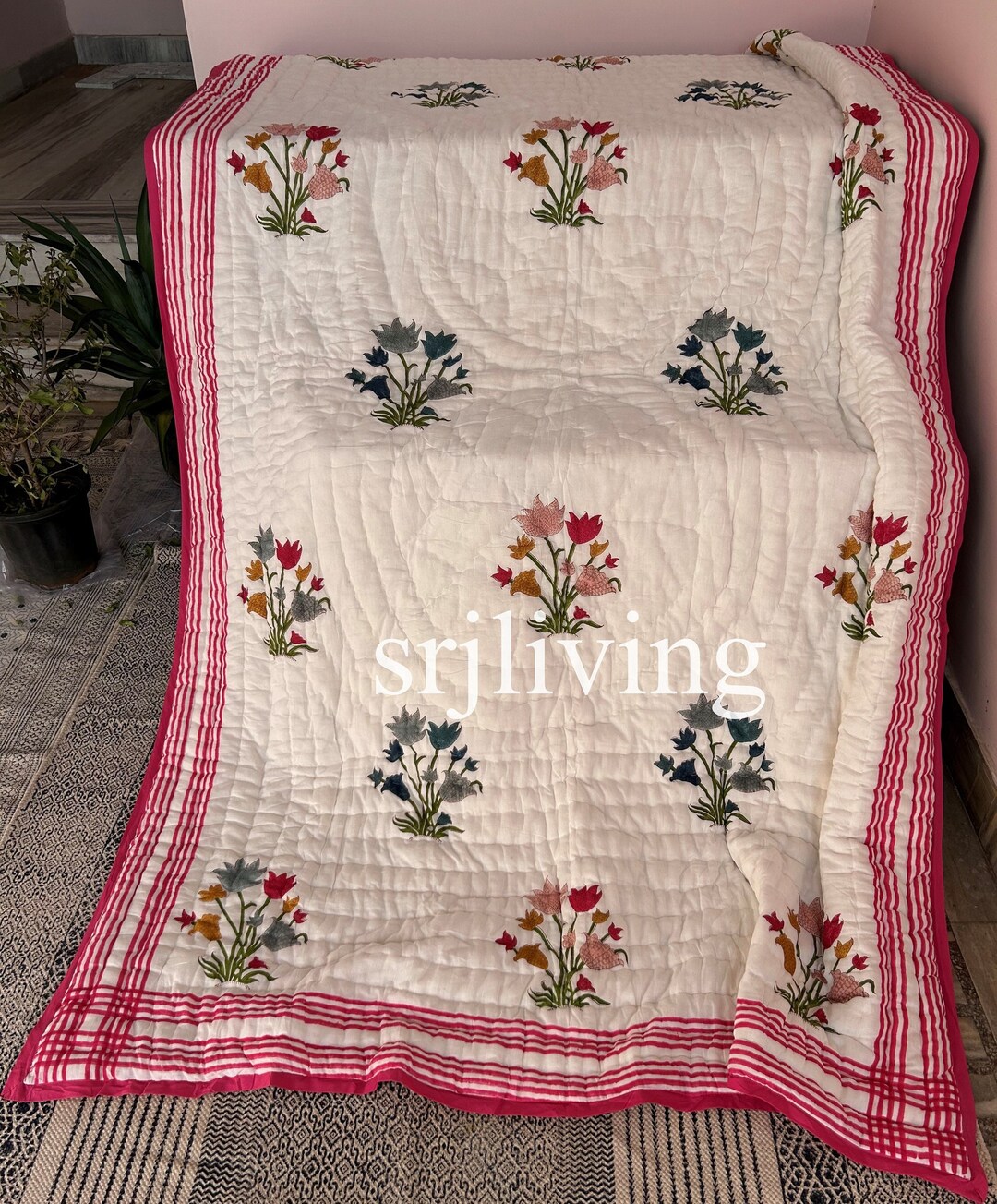 Srjliving Handmade Quilt King Size Quilt Queen Size Quilt Etsy