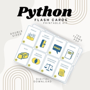 Tarjetas didácticas de Python, certificación PCEP, descarga digital, CISSP, AWS, Cism, CompTIA, desarrollador, programación, informática, Pcap, codificación