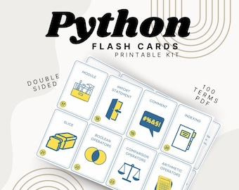 Pythonフラッシュカード：PCEP認定試験対策｜コーディング学習ガイド（PDFデジタルダウンロード）