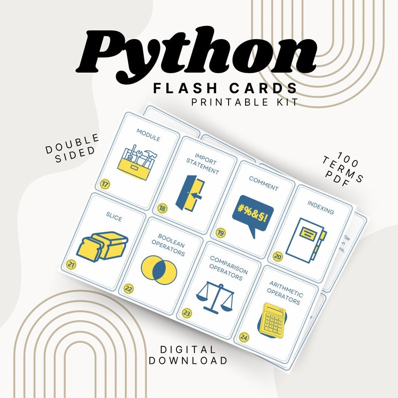 Python Flash Cards, PCEP Certification, Digital Download, CISSP, AWS ...