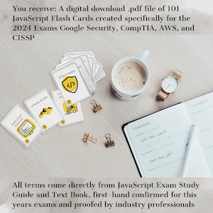 JavaScript Flashcards, JSE Certification, Digital Download, CISSP, Jsa, AWS, CompTIA, Developer, Learn To Code, Java, Coding, Cs, Js, Cjsd, Coding, IT Certification, How To Code, JavaScript Exam, Software Engineer, Programmer, JavaScript Flash Cards