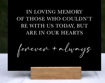 Memorial Sign – Forever and always, Custom Wedding Sign, Wedding Memorial Sign, Custom Wedding Sign, 8" x 10" Acrylic Sign