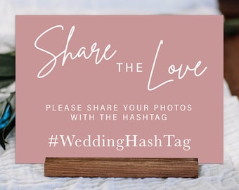 Hashtag Wedding Sign, Custom Wedding Sign, Custom Wedding Sign, 5" x 7" Acrylic Sign