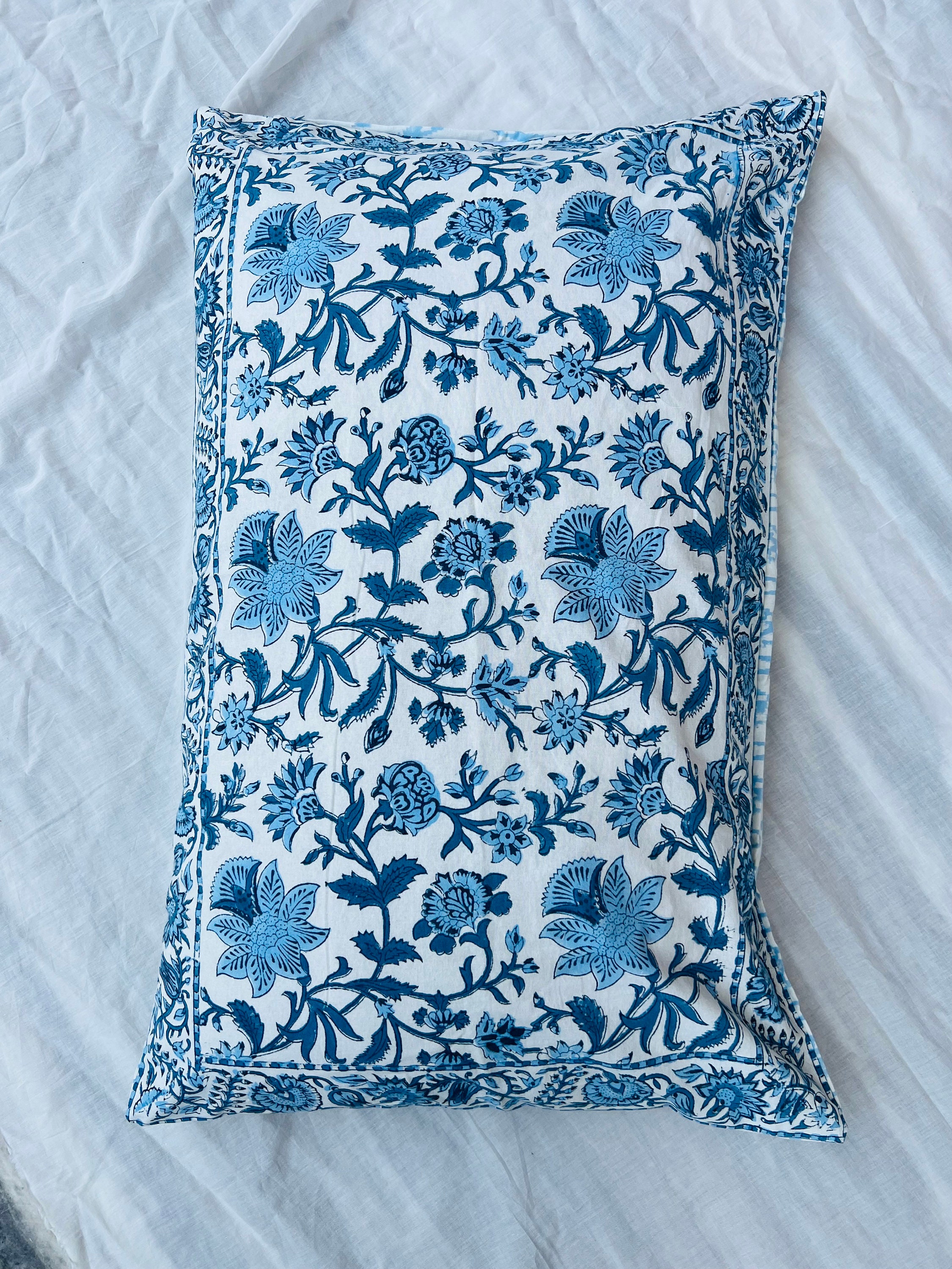 Reversible Quilt Soft Cotton Quilt Hand Block Print Quilt Floral Print