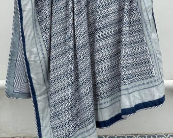 Jaipuri Hand Block Printed Quilt Reversible Floral Quilt Handmade Cotton Bedspread Throw Bedding Set